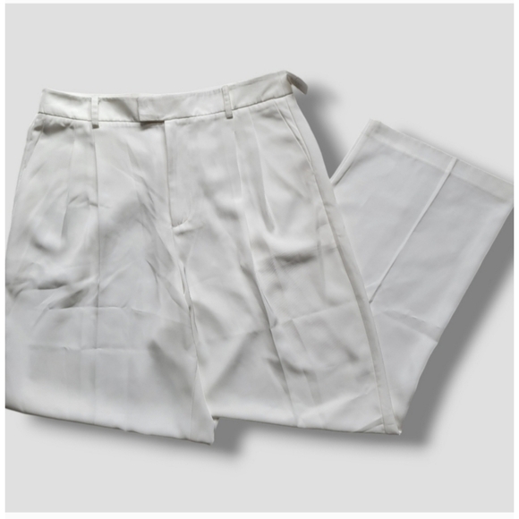 Flawed Have Marks Rails Wide Leg High-Rise Pleated White Women's Pants 14 NWOT - Picture 1 of 16